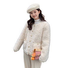 【新款现货】小香风羊羔毛外套甜美小个子高级感99062款P185K268，女装皮草，2C316
