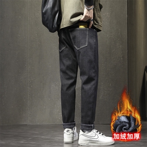 A178  921JR  特P58  秋冬季加绒加厚美式休闲牛仔裤图片