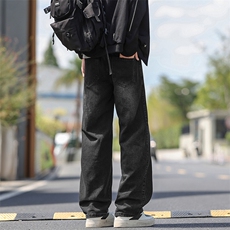 加绒加厚水洗高街直筒牛仔裤KZ67JRP50，男装牛仔裤，电商D325