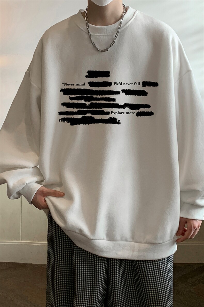 圆领卫衣男超大码胖子肥佬大号长袖t恤S6445-P28,男装卫衣,电商A040