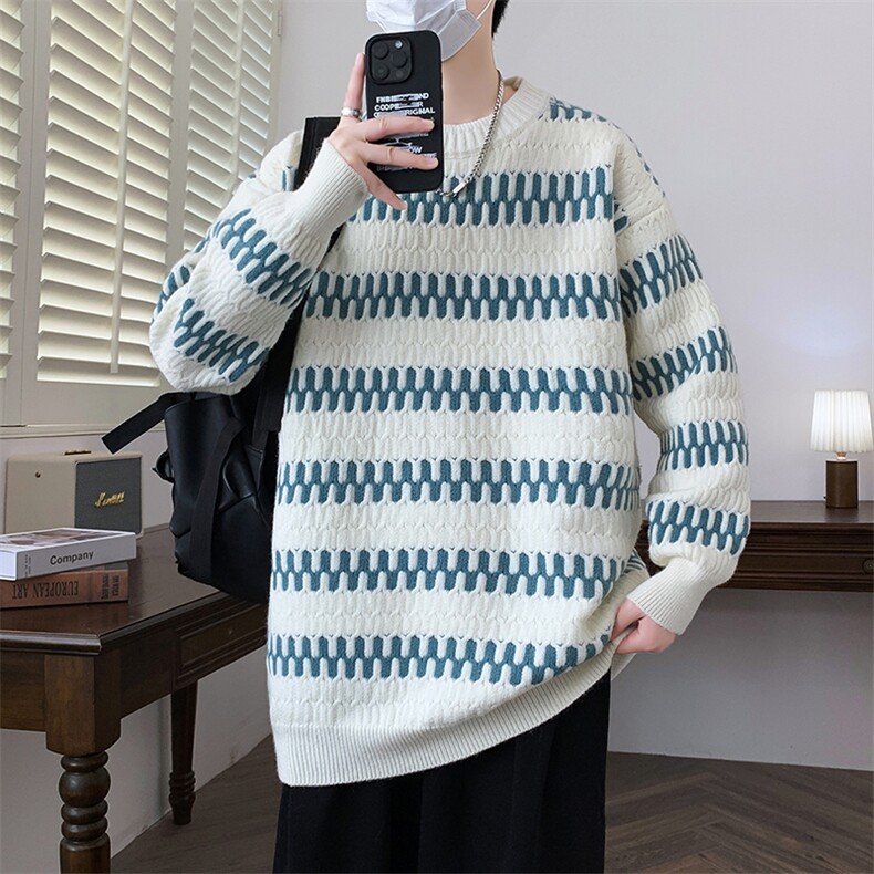 【新品】2025秋冬男士时尚休闲百搭针织毛衣潮流-M5086-P50,男装针织衫/毛衣,星座1105-1