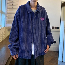 Wt152-P62美式潮牌灯芯绒破碎爱心工装夹克，男装夹克，星座1501-1