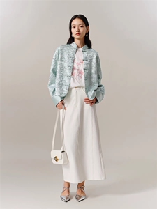 2025春季新款女装刺绣舒适长绒棉圆领短袖t恤上衣图片