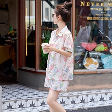 短裤套装女2024夏季新款炸街减龄时尚休闲欧货碎花防晒衬衫两件套，女装套装/套裙，辉煌依升