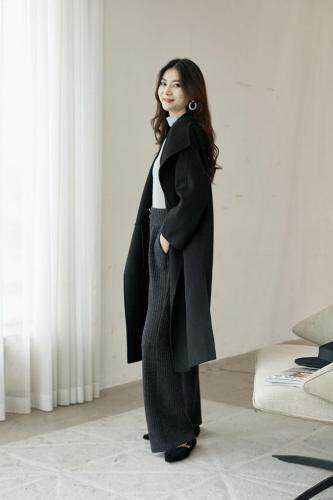 冬季新款双面羊绒大衣，女装，拉嘉图