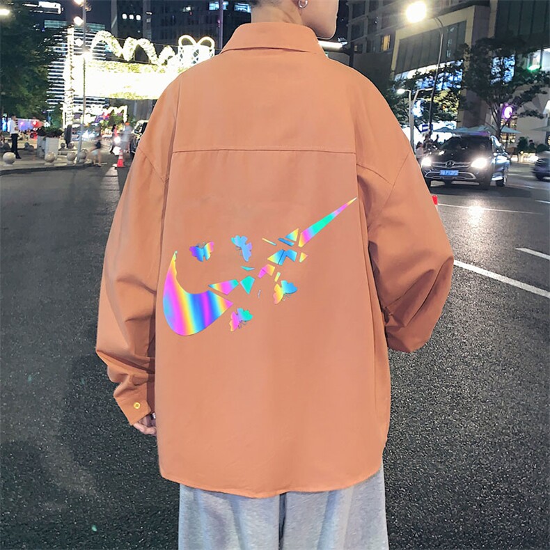 春季长袖衬衫男宽松港风衬衣男外套男CSCS270-P40，男装衬衫，电商B371