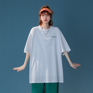 高点击 中性风短袖t恤男学生纯棉宽松半袖416B-1-DT215-P25 限39图片
