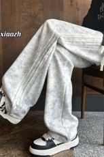 XZ616秋季新款重磅扎染侧边压条休闲脏脏裤TY1016特P40控78，男装休闲裤，星座512A（原616）