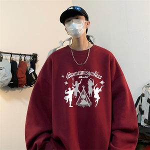 ！ 圆领卫衣男装港风长袖T恤男外套男WY181-P28图片