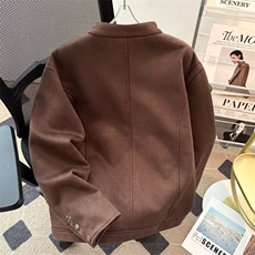 JS0780-P72美式高街复古男款秋冬新款夹克鹿皮绒复合厚款外套上衣，男装夹克，电商C233