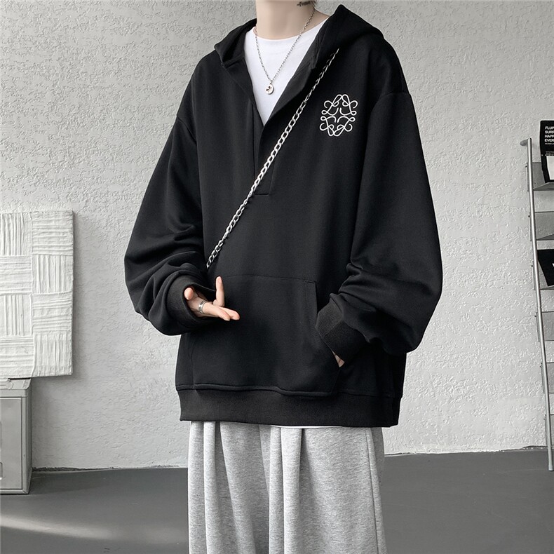 WY5535-P55特控98M-5XL高品质华棉刺绣连帽卫衣,男装卫衣,电商D232