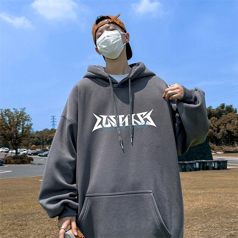 抖音得物供货可提供视频秋冬重磅美式宽松连帽卫衣DL2317,男装卫衣,电商A486