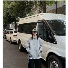 FZ51-P62美式慵懒风开衫卫衣男秋季设计感廓形夹克外套重磅潮，男装夹克，电商B323A