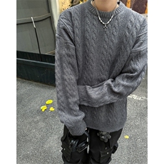 男士纯色麻花针织毛衣A367M21MP60控88，男装针织衫/毛衣，电商A367
