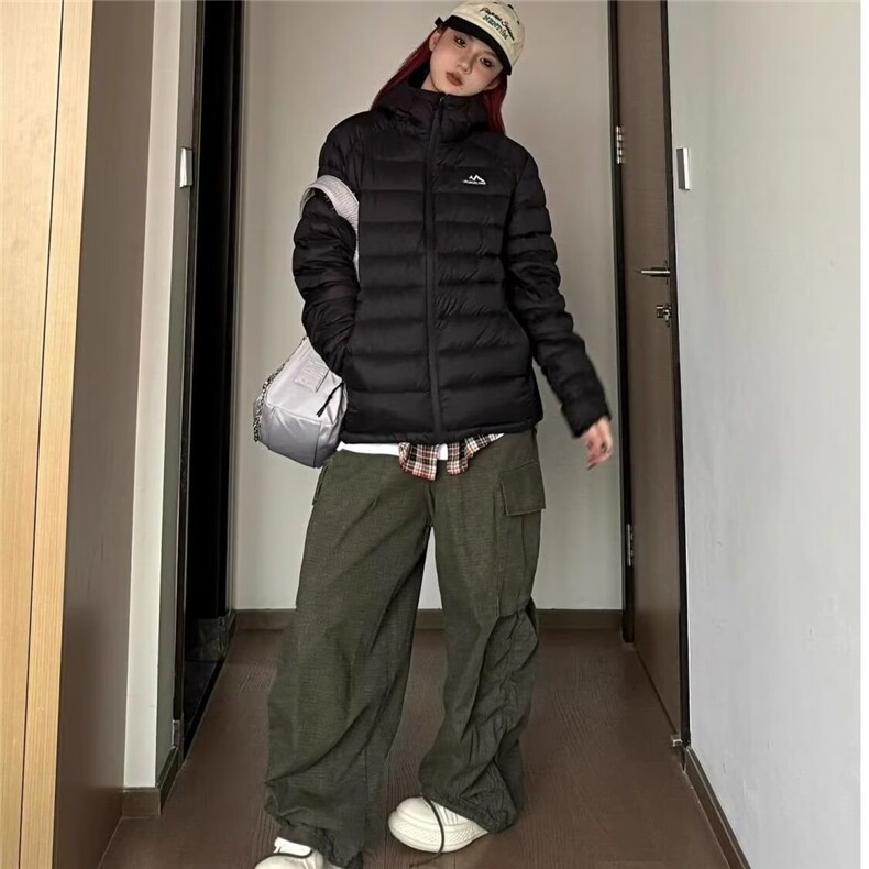 新款冬季排骨棉服女轻薄韩系连帽高级感棉袄情侣外套L66577-P75,男装棉衣,星座1008