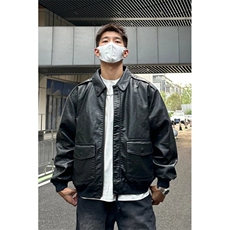 网图现货加厚加棉皮衣飞行员外套1209-1-JK19-P90主推可谈，男装皮衣，星座1209-1
