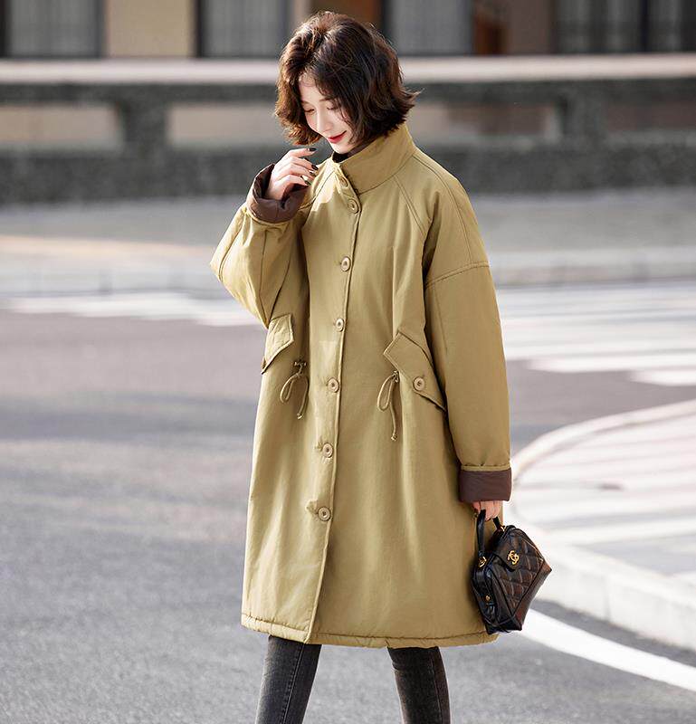 2024冬装新款时尚潮流中长款棉服，女装棉衣/棉服，姿萝菲