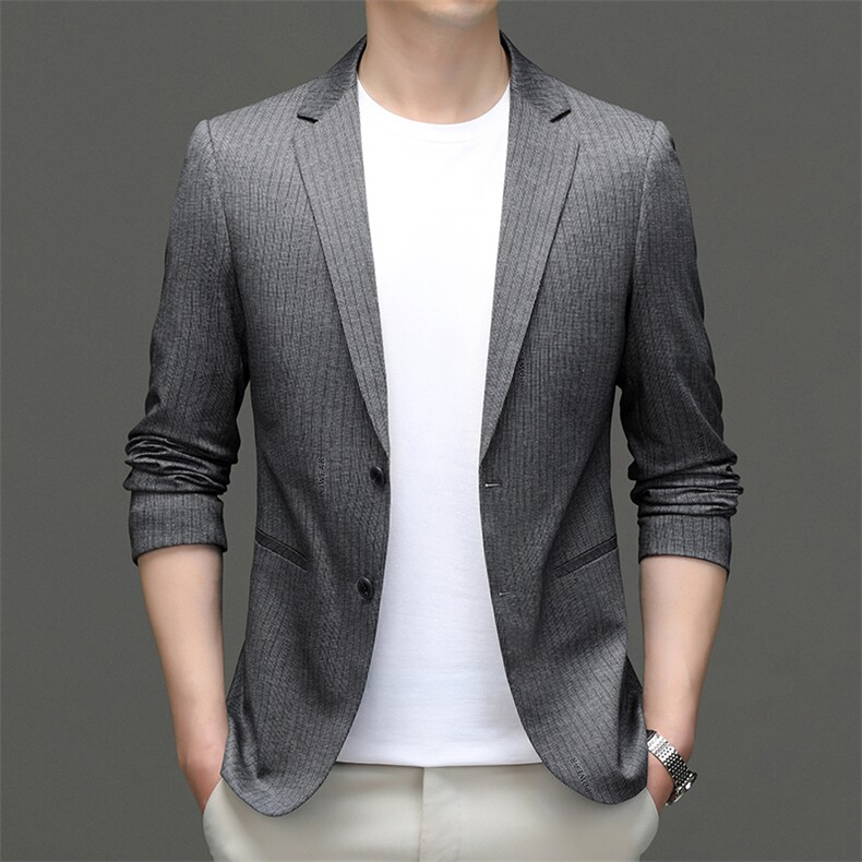 秋季新款西装男西服简约外套西服商务休闲小西装单西图片