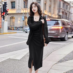 夏季新款防晒服+吊带连衣裙两件套显瘦气质套装图片