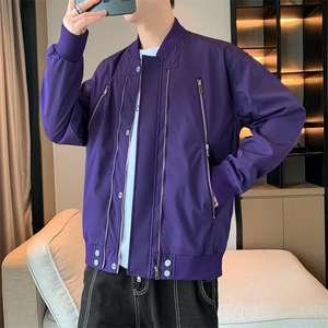棒球领宽松夹克男DSA157B-J220-P60图片
