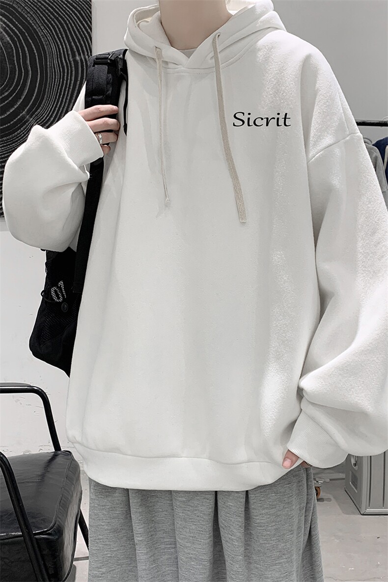 WY2098-P35纯棉连帽卫衣男大码运动帽衫宽松薄外套男,男装卫衣,电商A040