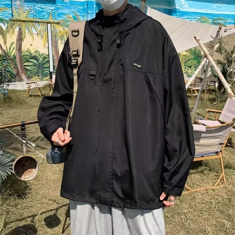 冲锋衣男秋季日系少年感潮牌高级感夹克高街工装外套W5022/P58,男装夹克,星座506