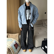 【有货】冰川蓝立领外套男高级感痞帅春秋工装夹克JK7703LL-特P65，男装夹克，星座1007（原301D）