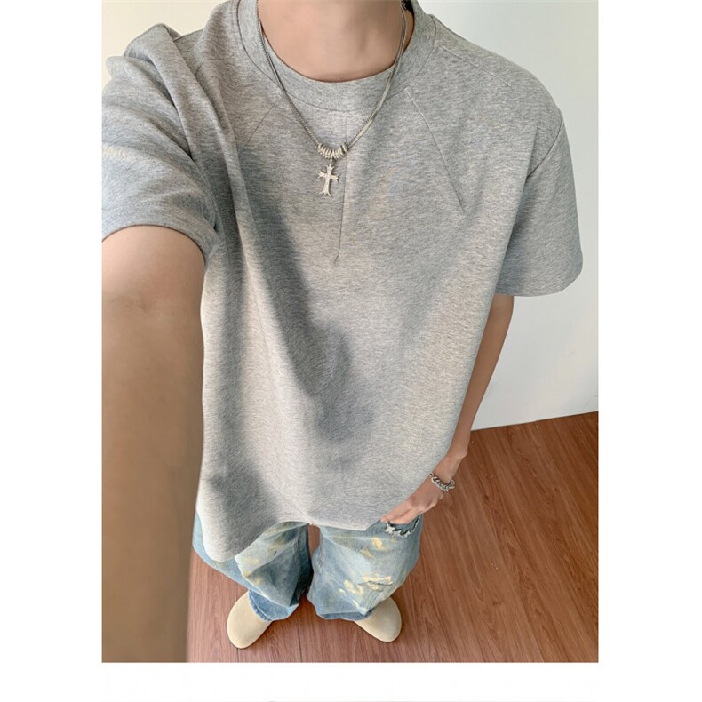 美式夏季潮牌简单t恤男款圆领短袖小众半袖宽松上衣TT132-P38,男装T恤,星座308B-2