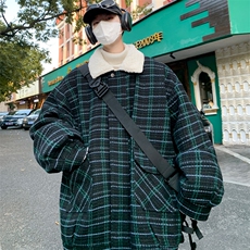 羊羔毛棉服男冬季新款休闲外套潮牌棉衣棉袄M133P120控158，男装棉衣，电商A157