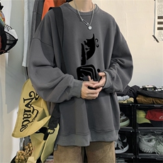 特P25控48秋冬新款男士圆领卫衣宽松休闲日常百搭上衣WQ2427，男装卫衣，电商B370