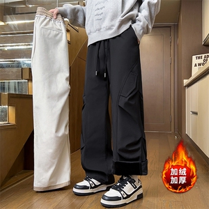 高品质加绒保暖防水休闲裤户外大码工装裤男 5D2117-TP30不图片