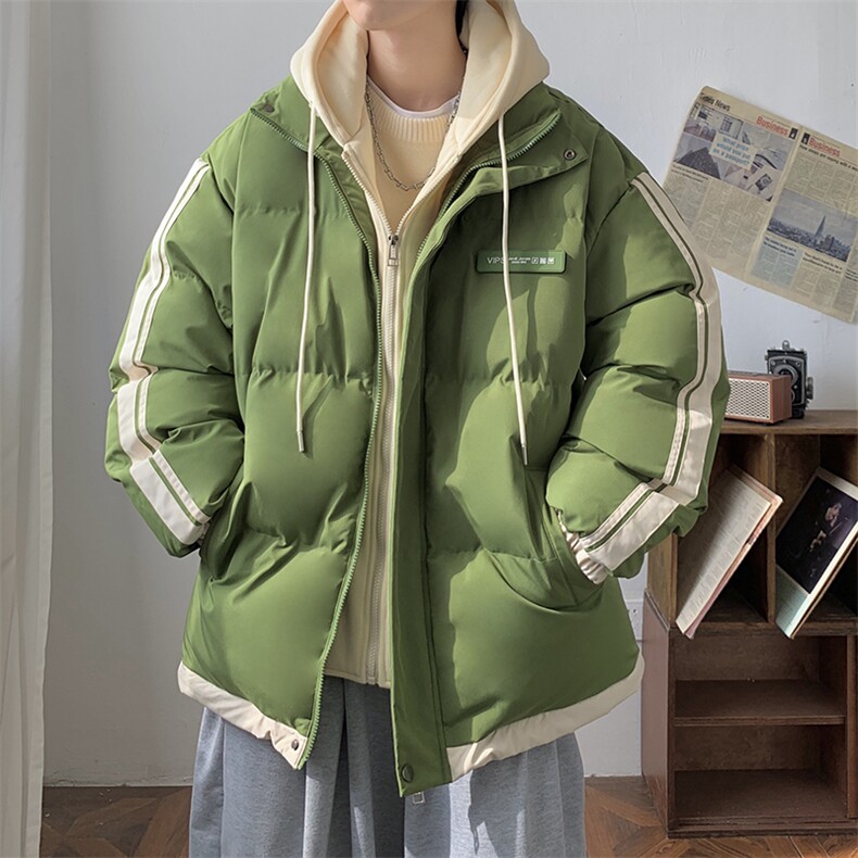 现货抖音得物供视频三防加厚羽绒假两件连帽棉衣外套棉服MY8082,男装棉衣,电商A486