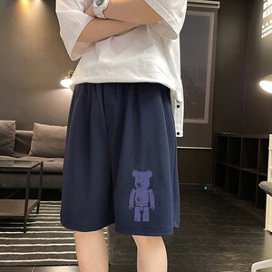 MK37242-P15 冰丝短裤男士大码宽松休闲五分裤男运动中裤图片