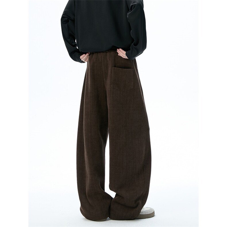 特批45-WK008现货雪尼尔裤子秋季宽松直筒休闲裤男女简约百搭，男装休闲裤，星座618B-1