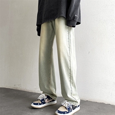 复古牛仔裤直筒宽松潮牌阔腿百搭休闲长裤子K5406-P45控59B315，男装牛仔裤，电商B315