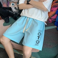 HD74114-P22华夫格短裤男大码宽松五分裤男直筒中裤，男装休闲裤，电商A040