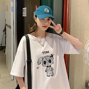 ！2021夏新款纯棉体恤潮流短袖T恤男女中性风半袖T2110特P20图片