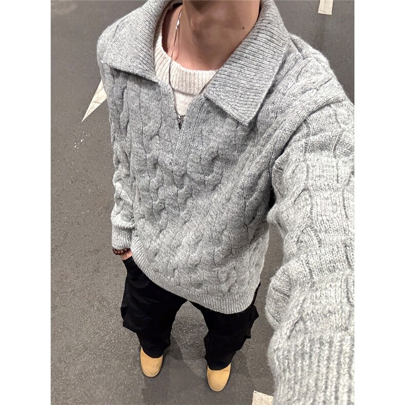 假二件麻花毛衣MM30,男装针织衫/毛衣,星座516A