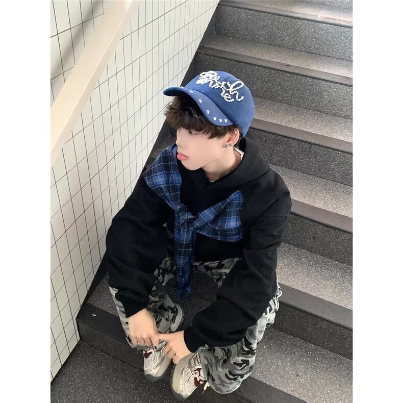 新款百搭原宿文艺重磅复合披肩连帽卫衣流行简约慵懒WY233P50,男装卫衣,星座1013-5