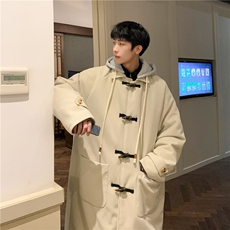 1港风牛角扣加棉呢大衣可拆卸帽大码M-5XL外套男FY8716P138控188，女装短外套，星座226-2