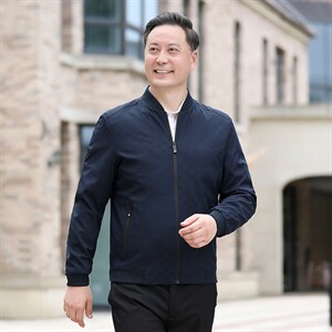 B-N9953男士2023年秋季新款长袖中老年休闲拉链夹克棒球领潮流P63图片