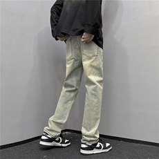 k1040-p48-限价68S-3XL微弹高阶港风中性小脚修身ins牛仔裤，男装牛仔裤，星座116