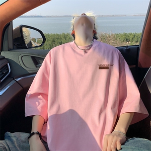 25新款港风抖音直播宽松美式260克批28短袖220克纯棉T1820特P18图片