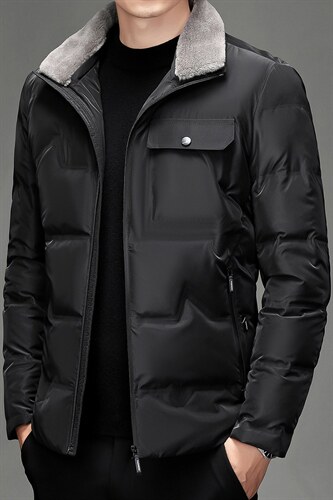 S78190冬季男士白鸭绒羽绒服保暖外套修身潮流帅气P216,男装羽绒服,电商B360