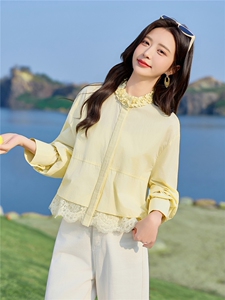 2026新款长袖薄款花边蕾丝洋气减龄休闲短款外套女图片