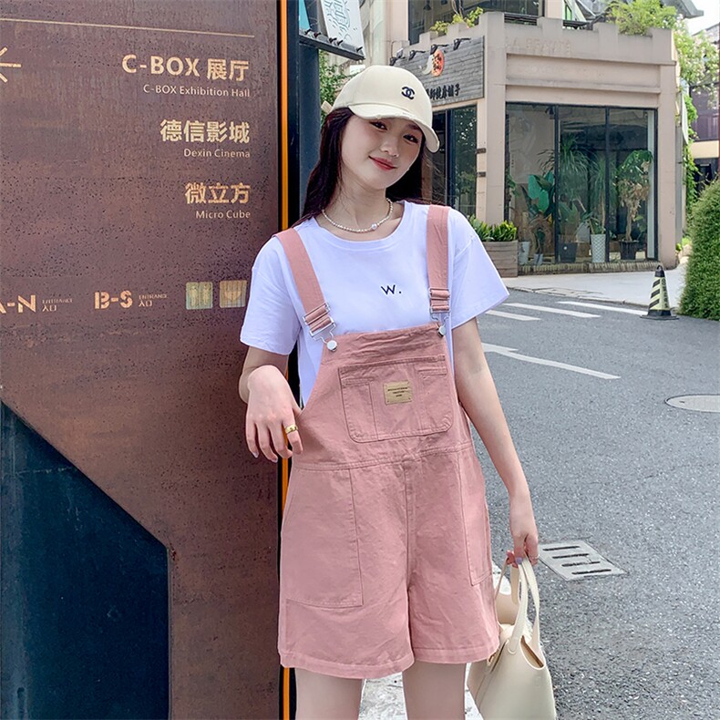 《现货已出》T恤+宽松休闲背带裤两件套套装,女装套装/套裙,MQ