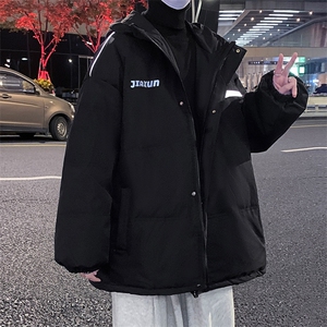 港风ins羽绒服男女同款带帽字母印花白鸭绒 Y5813-P190【特价】图片