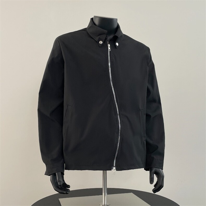 LY0757-P55黑色夹克潮牌秋冬新款美式复古纯色翻领外套上衣服,男装夹克,电商C233