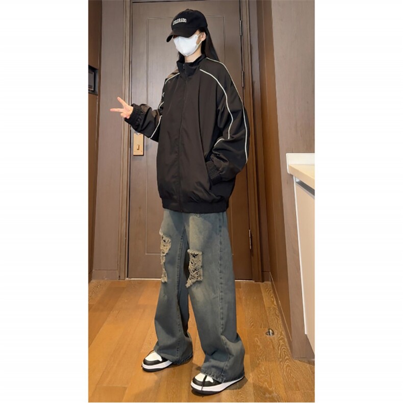 光板得物\唯品\抖音二开宽松时尚翻领冲锋衣夹克F340特P55,男装夹克,电商A247