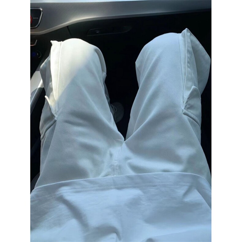 纯白色工装裤男夏季大口袋直筒宽松休闲裤子BK111-P55,男装休闲裤,星座1007（原301D）
